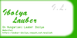 ibolya lauber business card